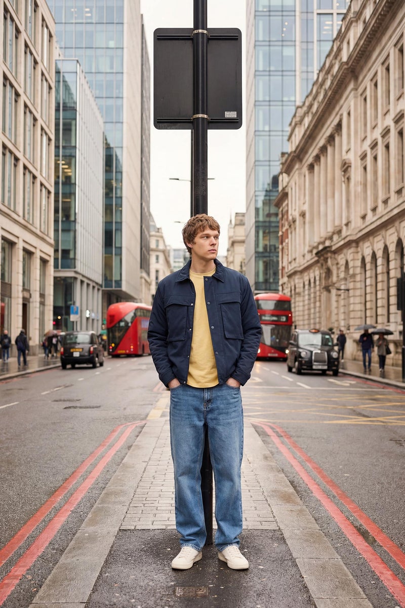 DeFacto Blue Man Baggy Fit Jeans Casual - Image 2